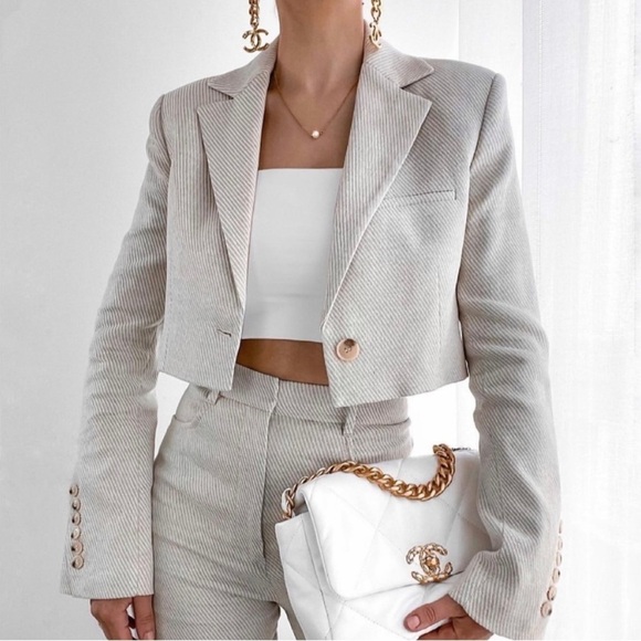 Zara SET Short Blazer & Pants Bloggers’ Favorite Rare Find Size XL - Picture 2 of 16